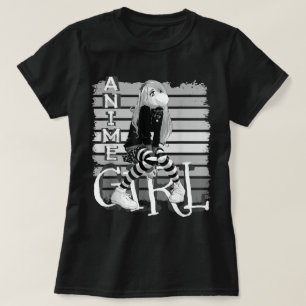 Cool Anime Meisje Esthetisch Ontwerp T-shirt