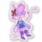 Cool Anthro Animal Versie 2 Laptop Sticker (Voorkant)