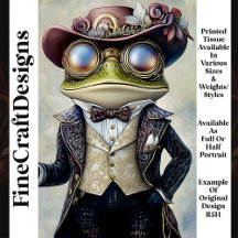 Cool Anthropomorphic Steampunk Frog R5H Decoupage