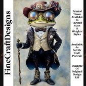 Cool Anthropomorphic Steampunk Frog R5H Decoupage Tissuepapier
