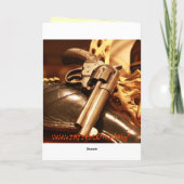 Cool antiek pistool Happy Vaderdag kaart (Achterkant)