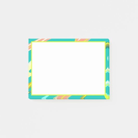 Cool Aqua Abstract Liquid stijl modern schilderen Post-it® Notes (Voorkant)