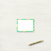 Cool Aqua Abstract Liquid stijl modern schilderen Post-it® Notes (Op bureau)