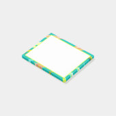 Cool Aqua Abstract Liquid stijl modern schilderen Post-it® Notes (Schuin)
