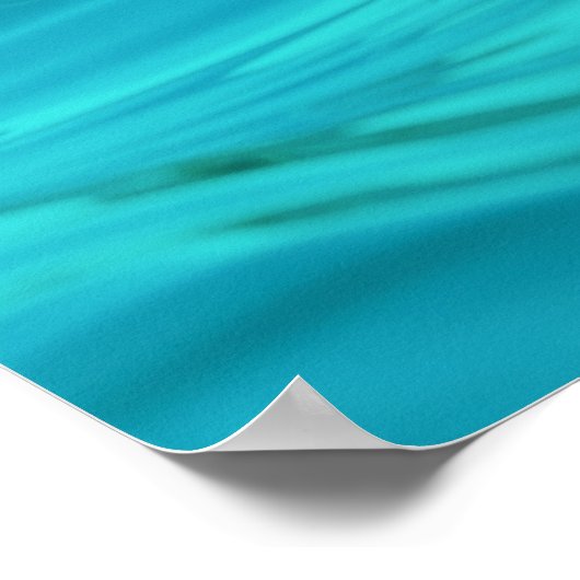 Cool Aqua Blue Summer Water Ripples Poster (Hoek)