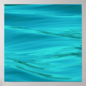 Cool Aqua Blue Summer Water Ripples Poster (Voorkant)