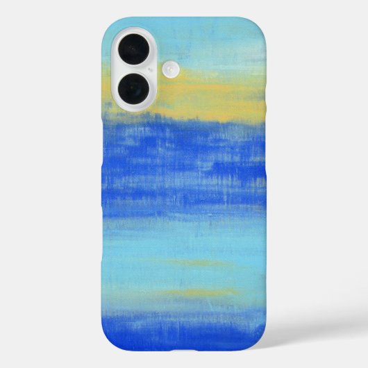 Cool Aqua Blue Turquiose Nautical Abstract Case-Mate iPhone Case (Achterkant)