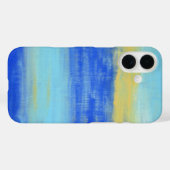 Cool Aqua Blue Turquiose Nautical Abstract Case-Mate iPhone Case (Achterkant (horizontaal))