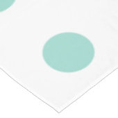 Cool Aqua Polka Dots on White Tafelkleed (Gekanteld)