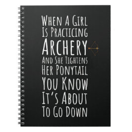 Cool Archery Gifts For Women Girl Bow Arrow Archer Notitieboek