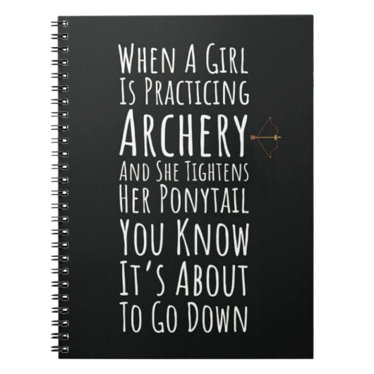 Cool Archery Gifts For Women Girl Bow Arrow Archer Notitieboek (Voorkant)