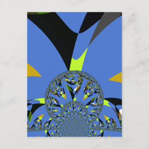 Cool Arches met Fractal Spheres Art Design Briefkaart