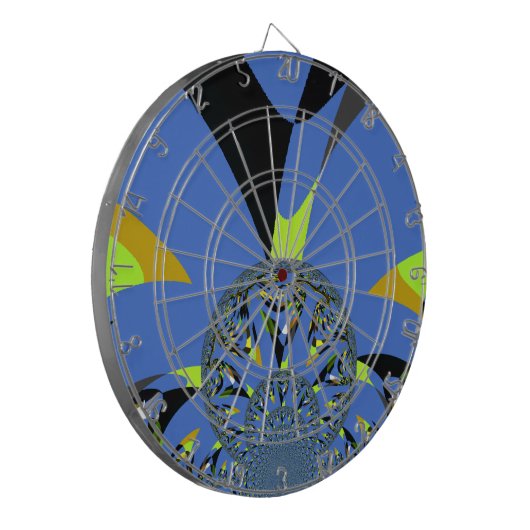 Cool Arches met Fractal Spheres Art Design Dartbord (Voorkant Links)