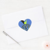 Cool Arches met Fractal Spheres Art Design Hart Sticker (Envelop)