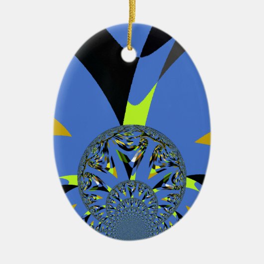 Cool Arches met Fractal Spheres Art Design Keramisch Ornament (Voorkant)