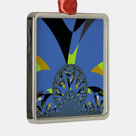 Cool Arches met Fractal Spheres Art Design Metalen Ornament (Rechts)