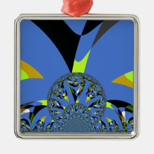 Cool Arches met Fractal Spheres Art Design Metalen Ornament