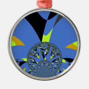 Cool Arches met Fractal Spheres Art Design Metalen Ornament