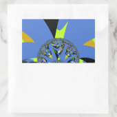 Cool Arches met Fractal Spheres Art Design Rechthoekige Sticker (Tas)