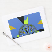 Cool Arches met Fractal Spheres Art Design Rechthoekige Sticker (Envelop)