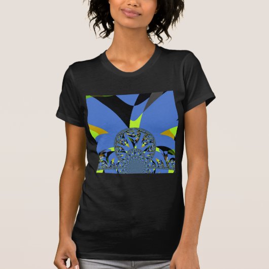 Cool Arches met Fractal Spheres Art Design T-shirt (Voorkant)