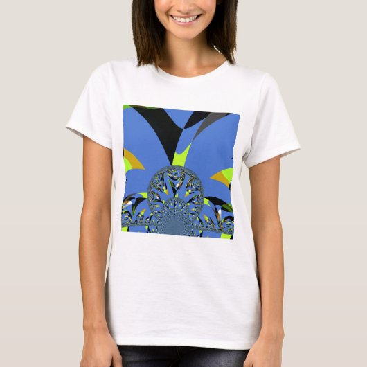 Cool Arches met Fractal Spheres Art Design T-shirt (Voorkant)
