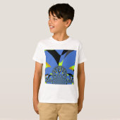 Cool Arches met Fractal Spheres Art Design T-shirt (Voorkant volledig)