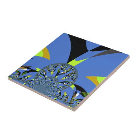 Cool Arches met Fractal Spheres Art Design Tegeltje (Zijkant)