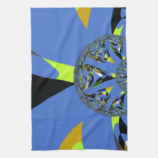 Cool Arches met Fractal Spheres Art Design Theedoek (Verticaal)