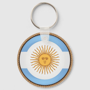 Cool Argentina Flag Seal Sleutelhanger