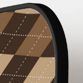 Cool Argyle Patroon met titels Pickleball Paddle (Links Detail)