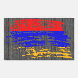 Cool Armeens vlagontwerp Rechthoekige Sticker