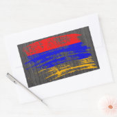 Cool Armeens vlagontwerp Rechthoekige Sticker (Envelop)