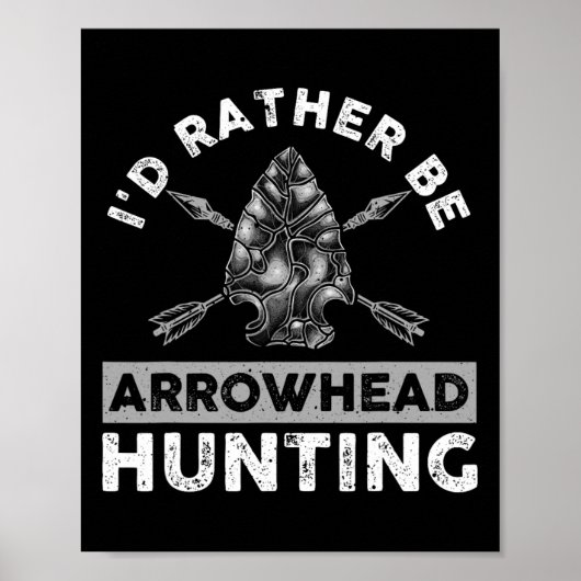 Cool Arrowhad-ontwerp voor mannen Arrowiad Hunt Poster (Voorkant)