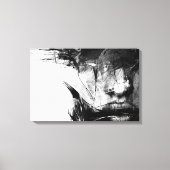 Cool Art Abstract zwart wit gezicht vrouw Canvas Afdruk (Voorkant)