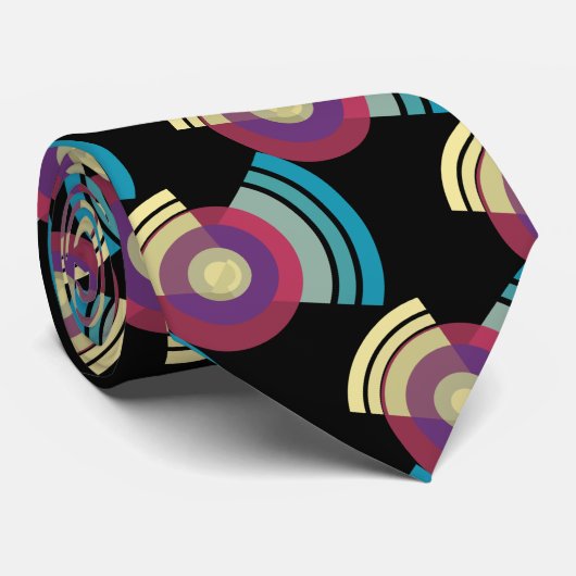 Cool Art Deco Design Man Stropdas (Opgerold)