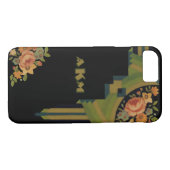 Cool Art Deco Floral Monogram Case-Mate iPhone Case (Achterkant (Horizontaal))
