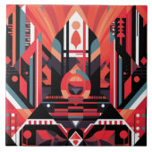 Cool art deco stijl tegeltje (Voorkant)