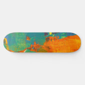 Cool Art Groen Sinaasappel geschilderd Persoonlijk Skateboard (Horizontaal)