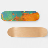 Cool Art Groen Sinaasappel geschilderd Persoonlijk Skateboard (Horizontaal)