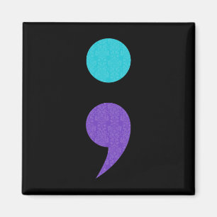 Cool Art of Semicolon Sign for Suicide Prevention Magneet