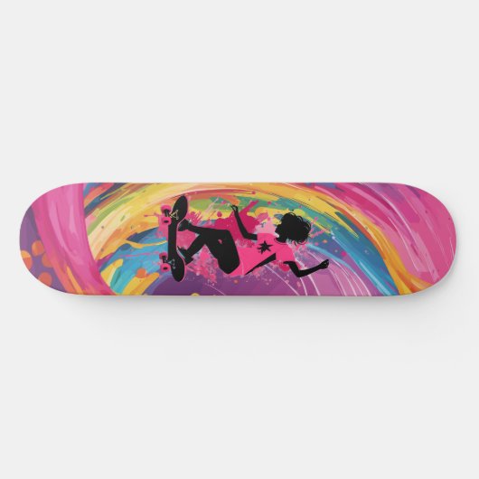 Cool art skateboards voor meisje (Horizontaal)