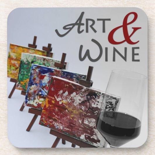 Cool Art & Wine Onderzetter Set! (Voorkant)