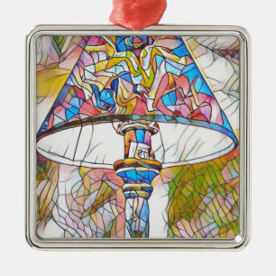 Cool Artistic Glas in lood Lamp Shade Metalen Ornament