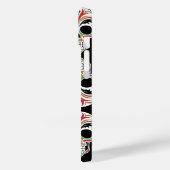 Cool artistieke schedelpatroon Trendy zwarte achte Case-Mate iPhone Case (Achterkant / Links)