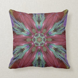 Cool Artistisch Bourgogne Blauwgroen Patroon. Kussen