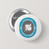 Cool Artists Club Ronde Button 5,7 Cm (Voorkant /achterkant)