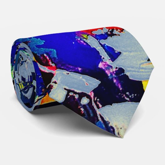 Cool Artsy Abstracte Tendy Stropdas (Opgerold)