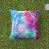 Cool Artsy Girly Paars Pink Blue Tie Dye Patroon Buitenkussen (Gras)