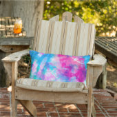 Cool Artsy Girly Paars Pink Blue Tie Dye Patroon Buitenkussen (Stoel)